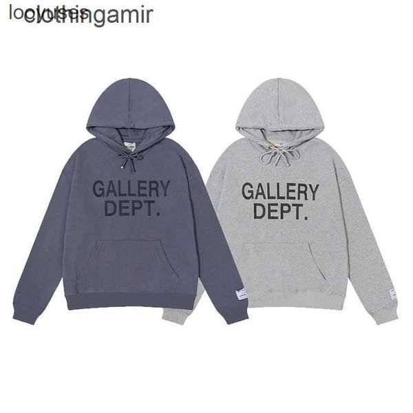 hoodies galleryes sweaters dept sweater classic tear print terry hoodie loose sweater for men women, Black